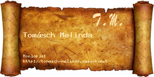 Tomásch Melinda névjegykártya